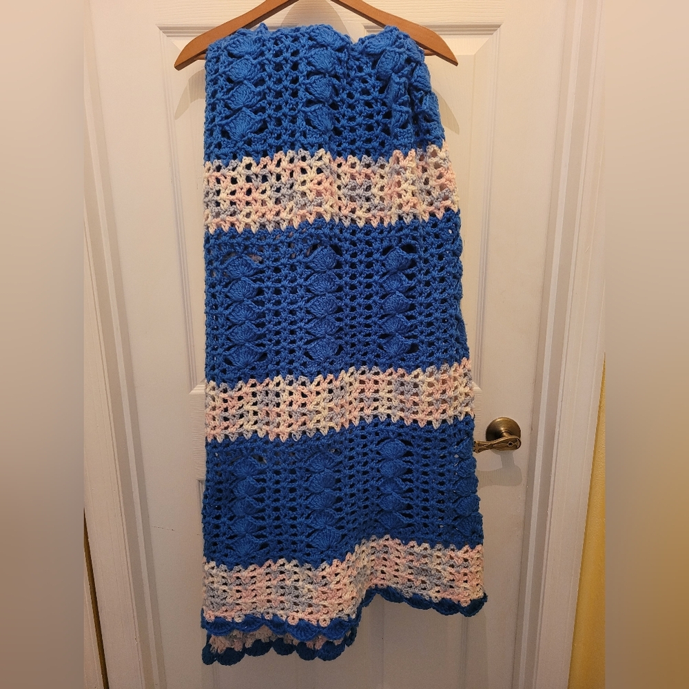 Crochet handmade vintage blanket/throw